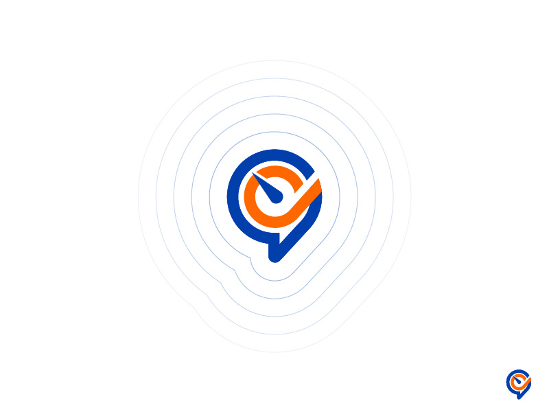 Performly Talent p monogram blue branding logo talents empower software cloud management performance