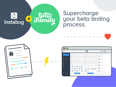 Super Charge Beta Testing - Instabug apps beta blog bug editorial illustration instabug mobile platform report test vector