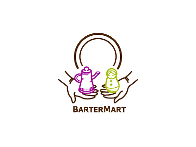 BarterMart Logo graphic line logo logo