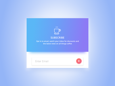 Subscribe Modal coffee concept email modal window newsletter subscribe subscription ui ux visual window