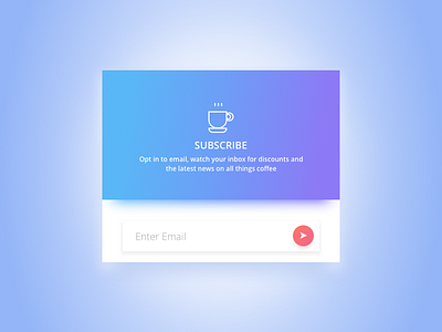 Subscribe Modal coffee concept email modal window newsletter subscribe subscription ui ux visual window