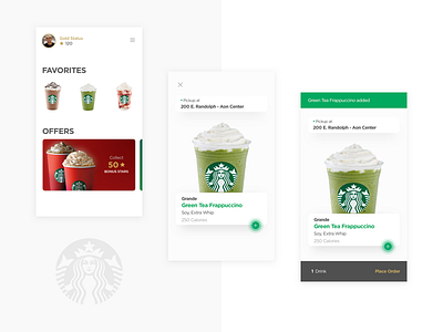 Starbucks Ordering Exploration app cart coffee concept iphone x mobile ordering starbucks ui ux