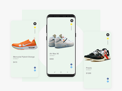 Off-White Product Detail android app concept mobile nike off white product product detail shoes sneaker ui ux