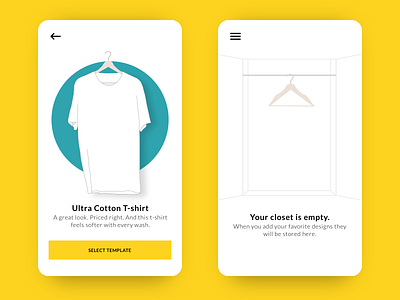 Clothing And Closet Illustration clothing concept design empty state illustration mobile template design ui ux