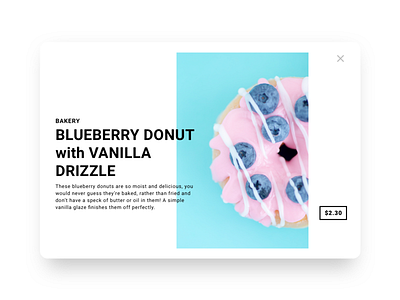 Donut Product Page Card