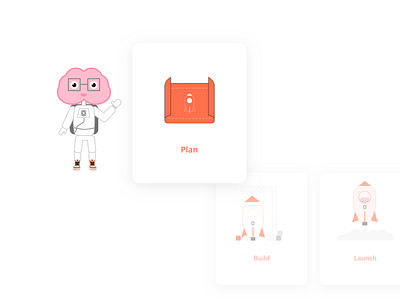 Brainy Startup Illustration app design illustration illustration art marketing mobile onboarding ui product startup storytelling ui ux