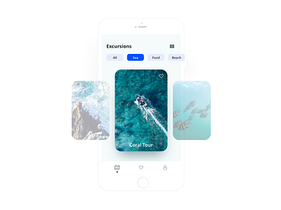 Cruise Ship Excursion Filters and Horizontal List 🛳️ concept cruise cruise ship design mobile sea ui ux water