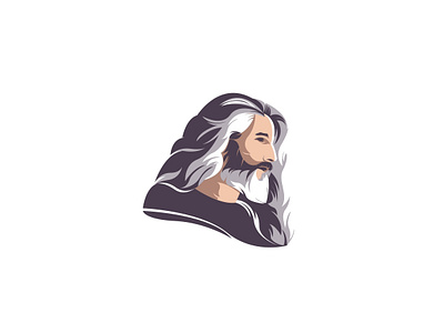 Old man Logo concept. beard bearded man cool design flat icon illustration logo logo design logodesign minimal old old man people person personal simple symbol vector vector art