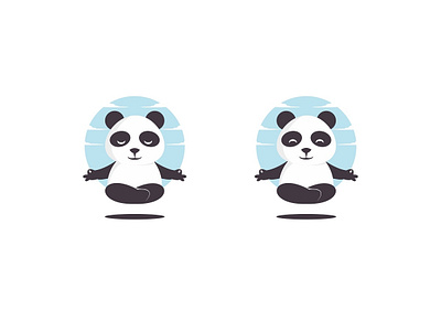 Meditating Panda Logo concept. animal animal logo animals black and white branding cartoon cool design flat icon illustration logo logo design logodesign minimal simple sketch symbol vector vector art