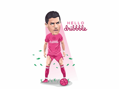 Hello Dribbble! caricature cartoon cartoon illustration cartoons character design cool design illustration vector vector illustration