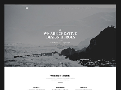 Emerald Creative Onepage agency clean creative onepage portfolio