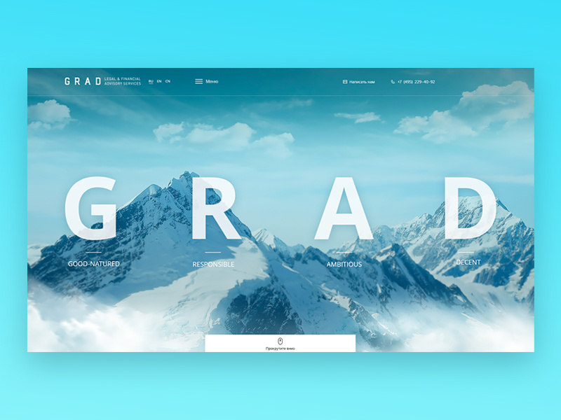 Grad - Corporate web sites ux ui design corporate