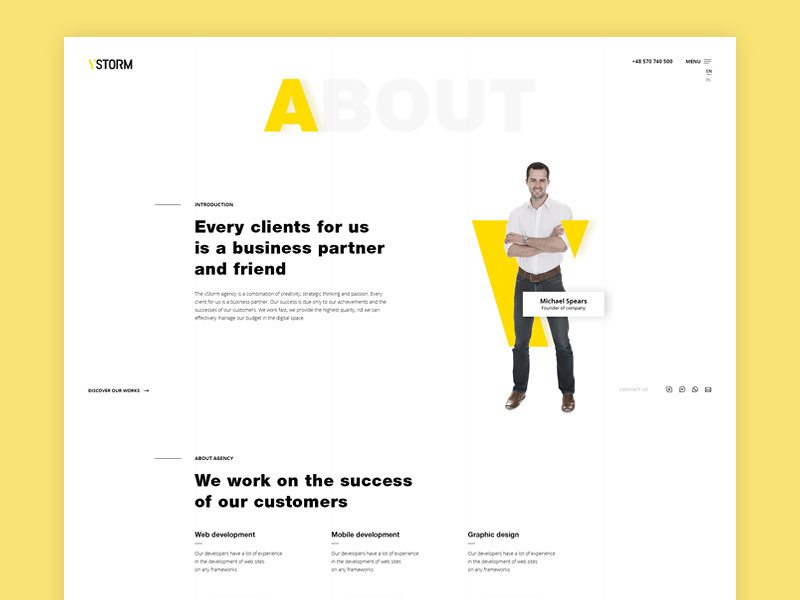 VSTORM - Agency ux ui agency portfolio minimal clean creative