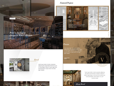 Revel Custom Wine Cellars branding luxury design website design wine