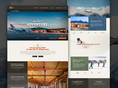 Jackson Hole Airport Web Design adventure desgin travel web webdesign
