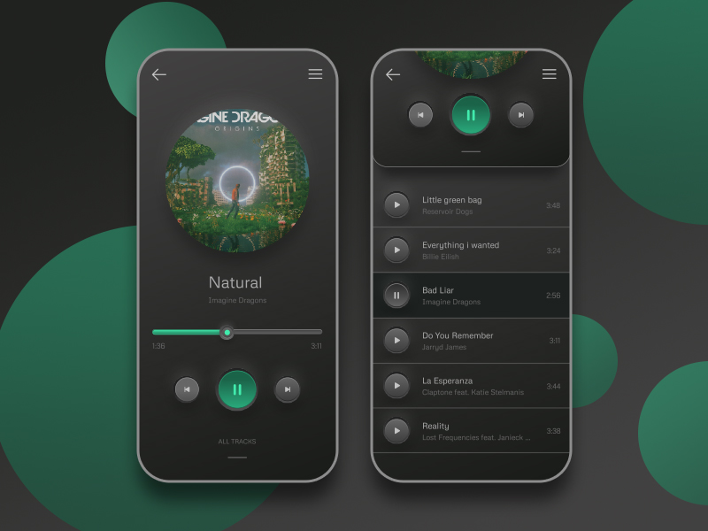 Simple Music Player by Prokopchuk on Dribbble