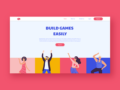 game concept landing page landing page landingpage ui