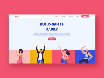 game concept landing page