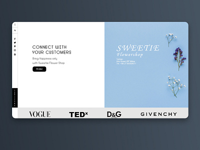 Sweetie Flower Shop adobe xd app application design flower icon minimal mobile photoshop ui ux vector web web design website