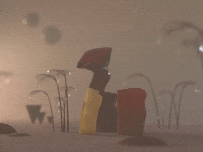 wavy candles 3d animation cinema4d design