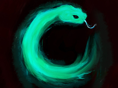 C-Snake alphabout digital painting illustration photoshop snake type