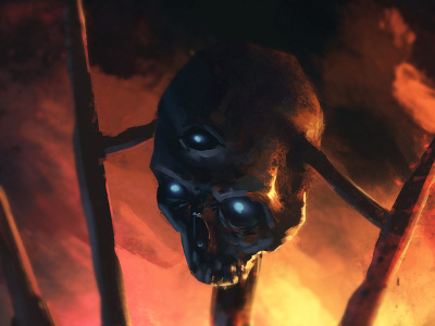 Skull 5 - Profane Pyre 31daysofskulls fire halloween skull