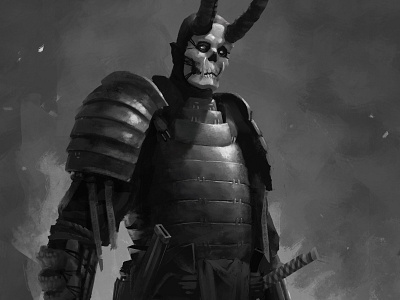 D&D Character dd devil digital painting dnd fantasy horns samurai