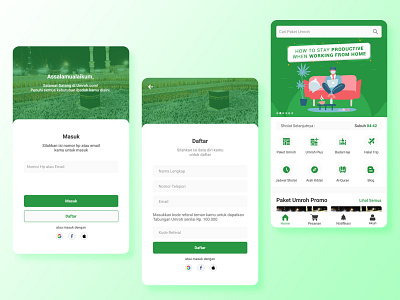 Umroh App app design flat illustration ui ux web