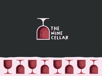 The Wine Cellar bar branding des design graphic design illustration illustrator logo vector wine