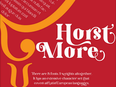 Horst More is a retro soft serif typeface
