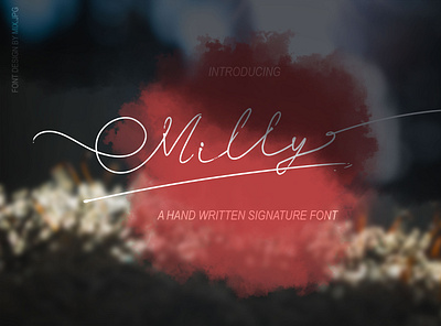 Milly Signature Font branding font awesome font design font family fonts handlettering letter signature font