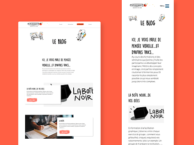 Blog page - A illustrator's Website | UX Design, web design blog creative design illustration interface typography ui user experience ux web website website design