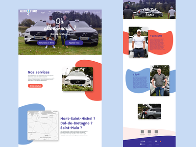 Allo Dol Taxis - Website design clean design minimal typography ui vector web website