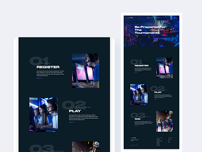 Landing Page for Esports Tournament design esports gaming graphic design logo typography ui ux vector web webdesign