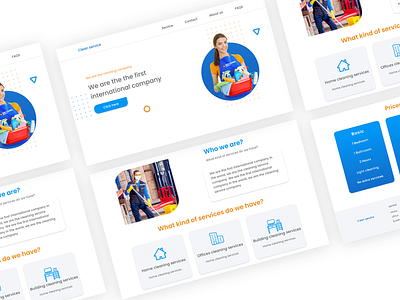 Cleaning Service design ui uidesign ux dribbble user interface design userinterface ux web webdesign webdesigner website