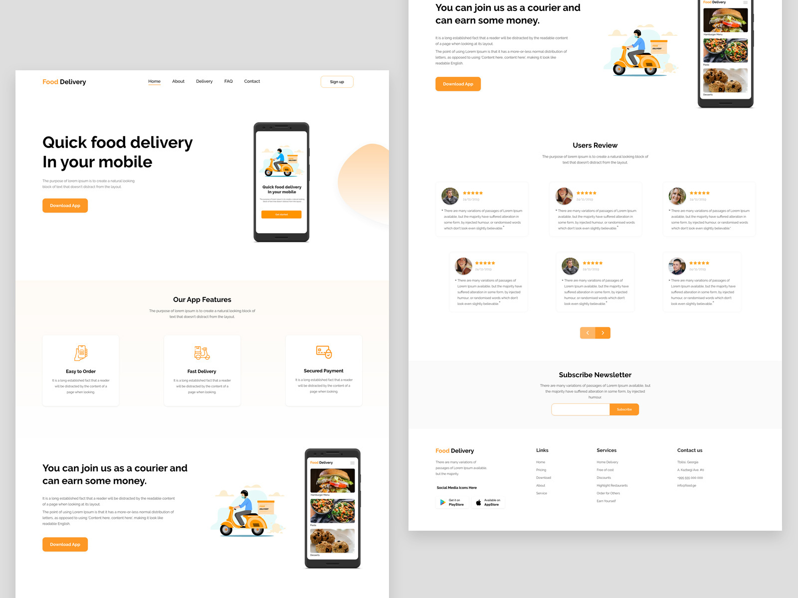 Food Delivery by Tatia Burduli on Dribbble