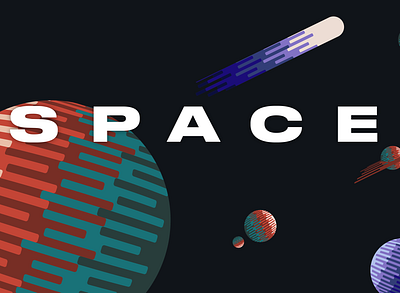 Space design illustration vector