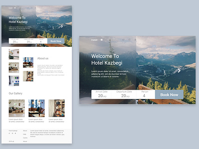 Hotel website app design ui ux web website