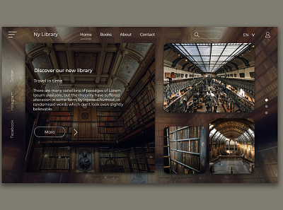 Library website design ui uidesign ux dribbble user interface design userinterface ux web webdesign webdesigner website