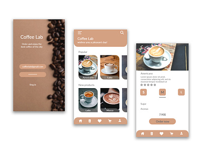 coffee shop app app app design app designer app ui application coffeeapp coffeeshopapp design ui uidesign ux dribbble user interface design userinterface ux webdesigner