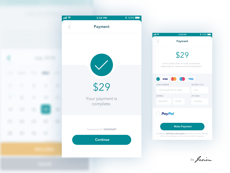 Payment process by Adam Jesionkiewicz on Dribbble