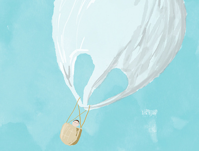 mongolfiera balloon digitalpainting illustration illustration art photoshop plasticfree wacom