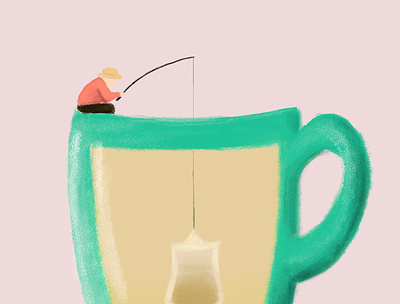 Tazza di te' cup digitalpainting fisherman illustration illustration art photoshop tea wacom