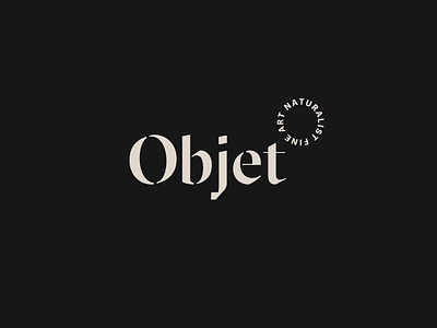 Objet logotype branding brush stroke design fineart logo logotype