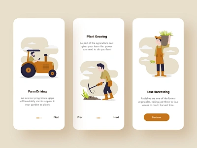 Onboarding screens for Agriculture app afghanistan agriculture app design flat icon illustration illustrator ios lettering minimal onboarding onboarding ui product design type typogaphy ui user experience user inteface web