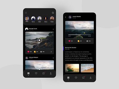 videography Social App - Mobile App afghanistan dark minimal mobile mobile app design mobile design mobile user interface social social app ui ux video videography