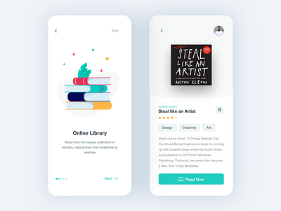 E-Book Mobile App Design book clean design e book education learning learning app learningapp library minimal mobile app mobileapp product reading ui userexperience userinterface ux