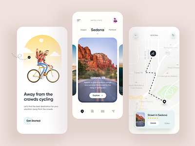 Cycling Mobile App UI Design Concept
