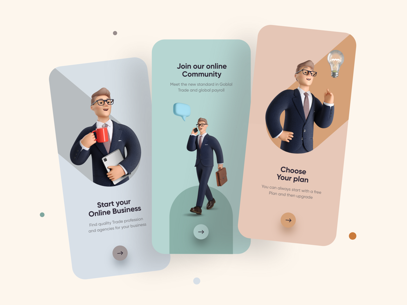 Online Business Onboarding UI Design by Yasir Ahmad Noori on Dribbble