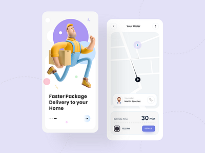 Delivery App - Mobile Design android app app appdesign delivery design ios ios app mobile mobile app mobile app design mobile application mobile screens ui ux